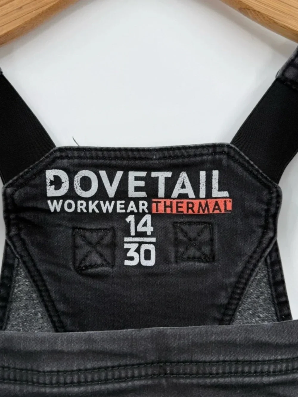Dovetail Workwear Freshley Hotswap Thermal Denim Overalls - Black - 14x30 - Picture 5 of 9